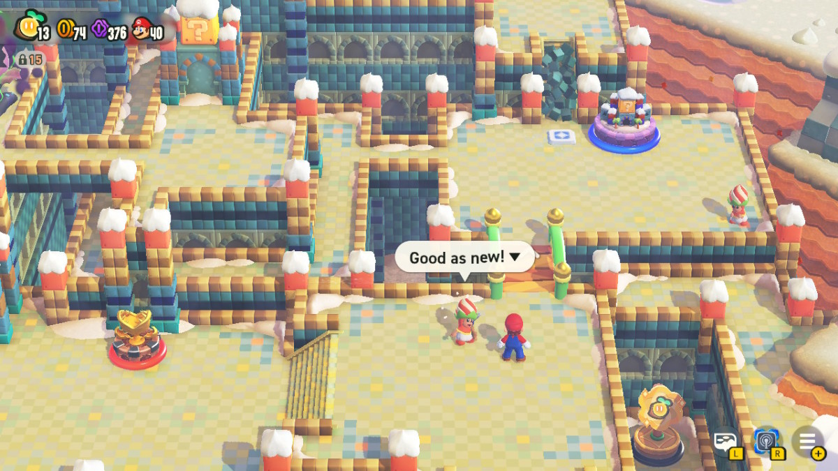 Pay the Poplin to fix the bridge in World 4 of Super Mario Bros. Wonder.